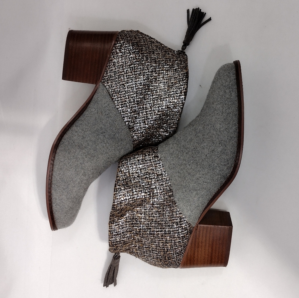 Toms Wool Blend Chelsea Boots Women's 11 Gray Boho Retro 90s Y2K Casual - Picture 6 of 11